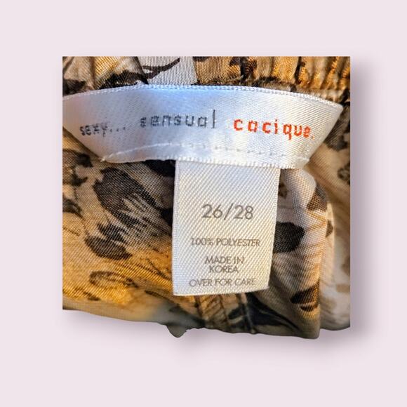 Cacique Women's Size 4X (26/28) LeopardPrint Satin Pajama Set - Picture 3 of 9